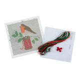 Cross Stitch Kit - Christmas Robin on a Bobbin
