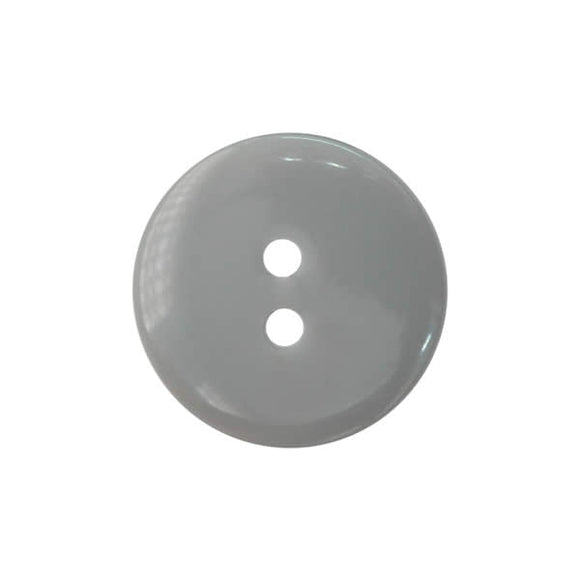 Button 12mm Round, Double Dome in Grey