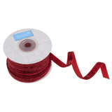 Ribbon Velvet 10mm Glitter Red