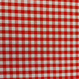 Gingham 1/3" 100% Yarn Dyed Cotton in Red (144cm wide)