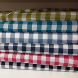 Gingham 17mm 100% Yarn Dyed Cotton in Navy