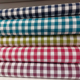 Gingham 9mm 100% Yarn Dyed Cotton in Green