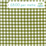 Gingham 9mm 100% Yarn Dyed Cotton in Green
