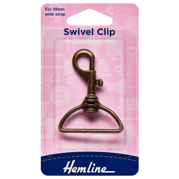Swivel Clip 35mm Bronze by Hemline