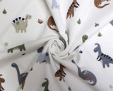 Jersey Dinosaurs on Cream (Cotton)