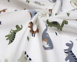 Jersey Dinosaurs on Cream (Cotton)