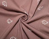 Jersey Elephants on Brown (Cotton)