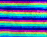 Fleece (Plush) in Rainbow Stripe Brights