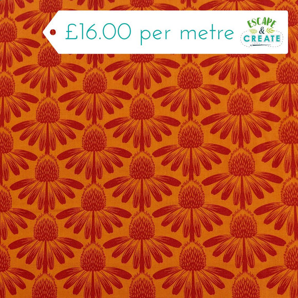 Anna Maria Textiles Indelible Coneflower Tangerine