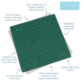 Cutting Mat (Rotating) 30cm x 30cm (12" x 12") by Trimits