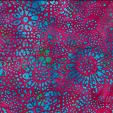 Cotton Batik Floral Pink/Blue by John Louden