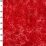 Cotton Batik Flower Ruby Red by John Louden