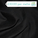 Needlecord (100% Cotton) in Plain Black