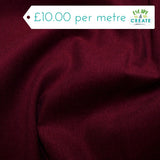Needlecord (100% Cotton) in Plain Wine Red