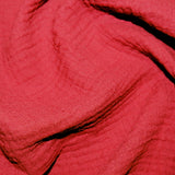 Double Gauze in Plain Red (100% Cotton)