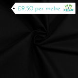 Canvas in Plain Black (Cotton)