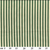 Canvas Ticking Stripe Forest Green (Cotton)