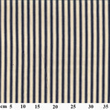 Canvas Ticking Stripe Navy Blue (Cotton)