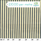 Canvas Ticking Stripe Dark Grey (Cotton)