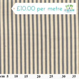 Canvas Ticking Stripe Grey (Cotton)