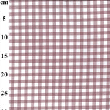 Gingham 9mm 100% Yarn Dyed Cotton in Mauve