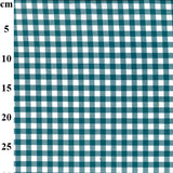 Gingham 9mm 100% Yarn Dyed Cotton in Teal