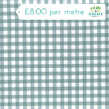 Gingham 9mm 100% Yarn Dyed Cotton in Duck Egg