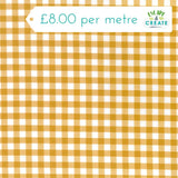 Gingham 9mm 100% Yarn Dyed Cotton in Ochre
