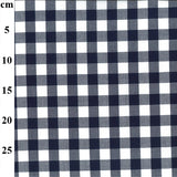 Gingham 17mm 100% Yarn Dyed Cotton in Navy