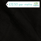 Cord (Cotton 4.5 Wale) in Plain Black