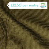 Cord (Cotton 4.5 Wale) in Plain Moss Green
