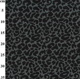 Denim Jacquard Leopard Print in Black (12.5oz)