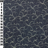 Denim Jacquard Floral on Dark Blue (12.5oz)