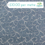 Denim Jacquard Floral on Light Blue (12.5oz)