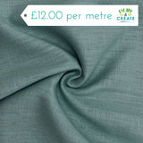 Linen in Plain Aqua (70% Ramie/30% Cotton)