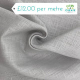 Linen in Plain Silver (70% Ramie 30% Cotton)