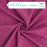 Linen Viscose Slub in Plain Azalea Pink