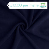 Linen Viscose Slub in Plain French Navy
