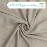 Linen Viscose Slub in Plain Natural