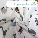 Jersey Dinosaurs on Cream (Cotton)