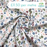 Jersey Ditsy Floral Cream (Cotton)