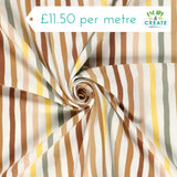 Jersey Stripes Cream (Cotton)