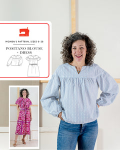 Liesl & Co Positano Blouse & Dress Pattern