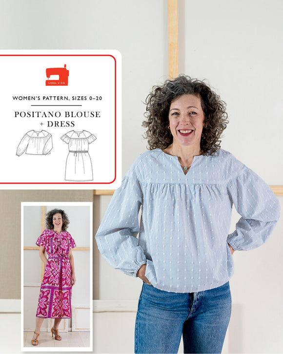 Liesl & Co Positano Blouse & Dress Pattern