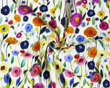 Colorful floral pattern on a white background