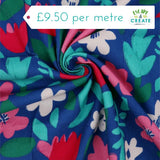 Needlecord (100% Cotton) Midnight Bloom by Little Johnny