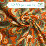 Needlecord (100% Cotton) Retro Waves by Little Johnny