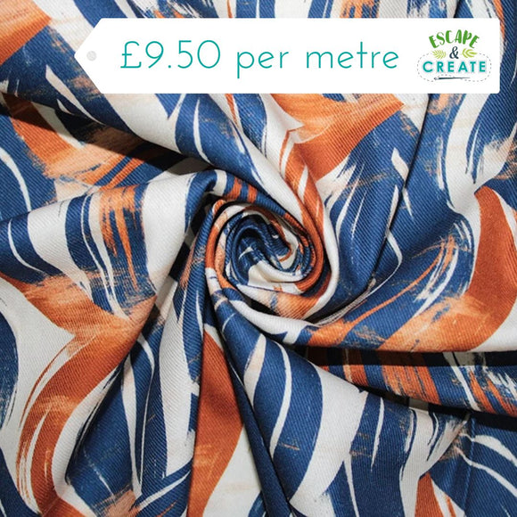 Viscose Twill Brushstrokes by Little Johnny (Viscose/Cotton)