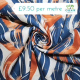 Viscose Twill Brushstrokes by Little Johnny (Viscose/Cotton)