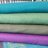 Linen in Plain Amazon Green (Washed)